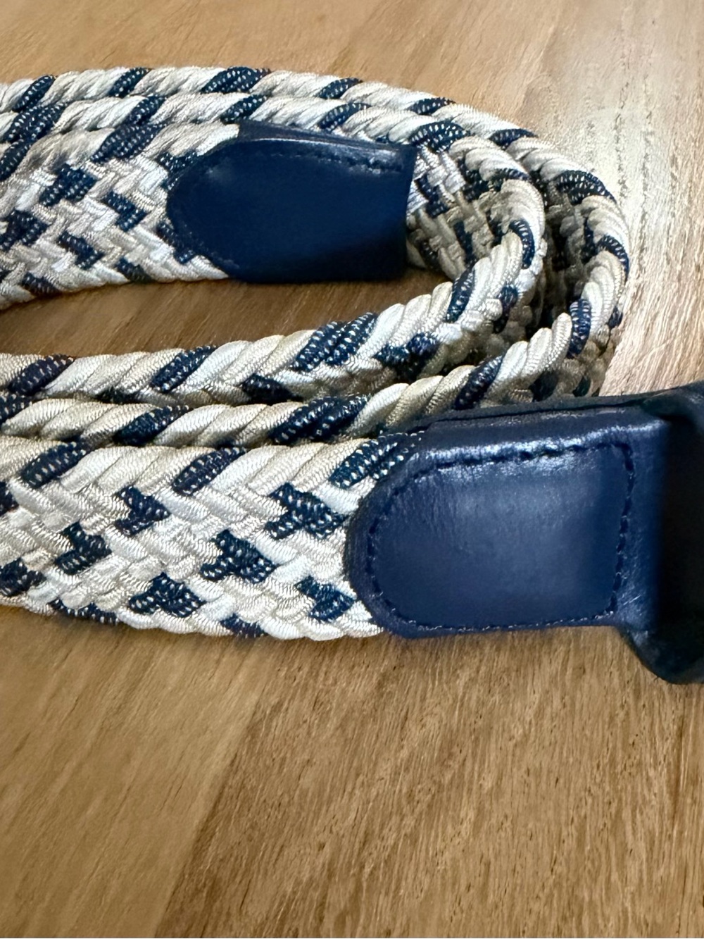 Greg Norman Collection Navy and Cream Braided Men’s Belt